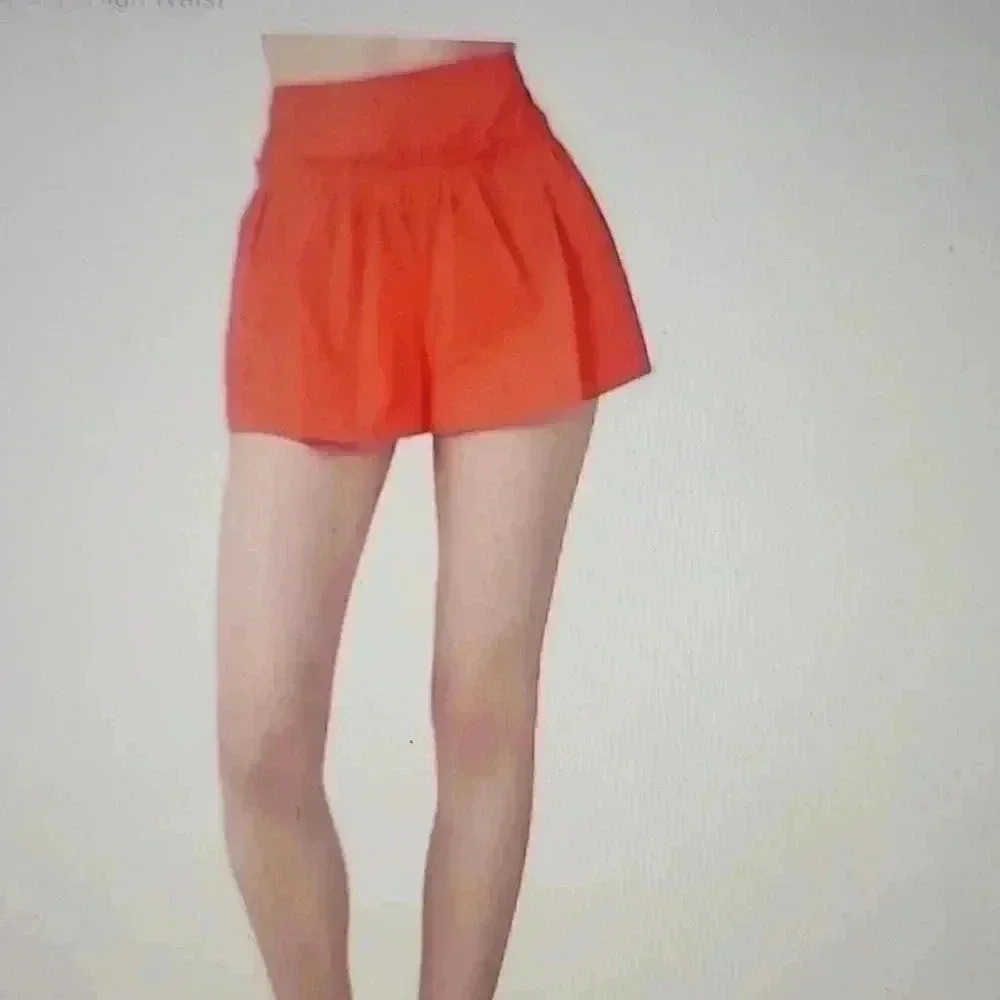 MARC JACOBS PLEATED FLARE ORANGE SHORTS SIZE 2